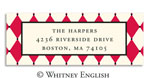 Whitney English Address Labels - Plaid Stockings (Holiday) (615376)
